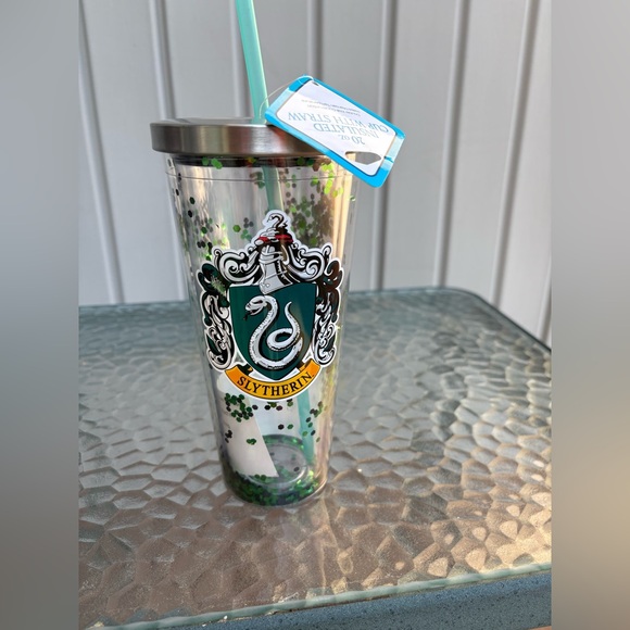 Other - Slytherin Crest Tumbler with Straw